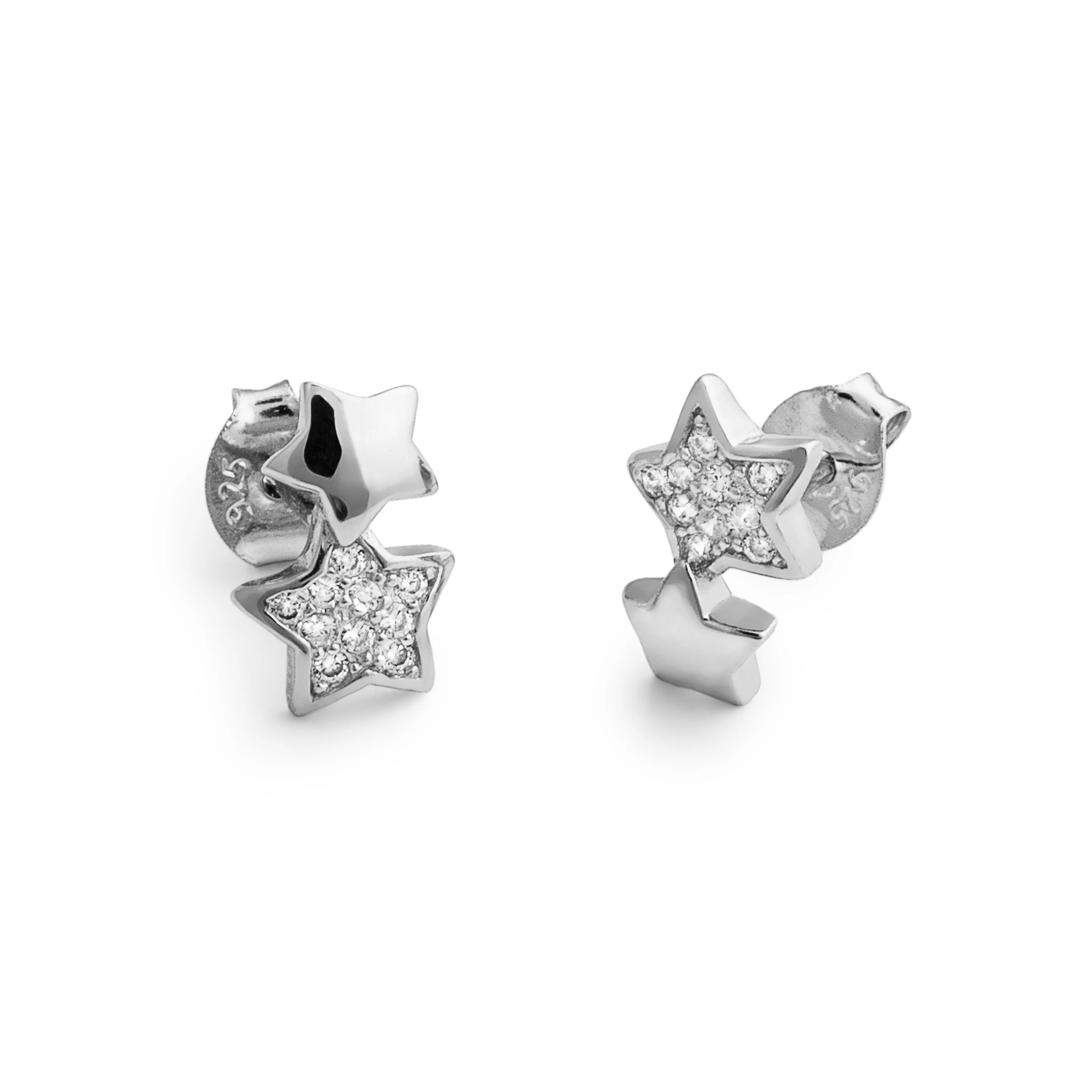 Pendientes de Plata de Ley 925 con Circonita Brillante acabados en rodio - Lili - Image 4