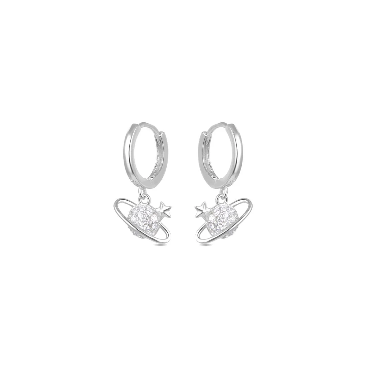 Pendientes Lilye Plata De Ley 925 - Lilye BLANCO - Image 2