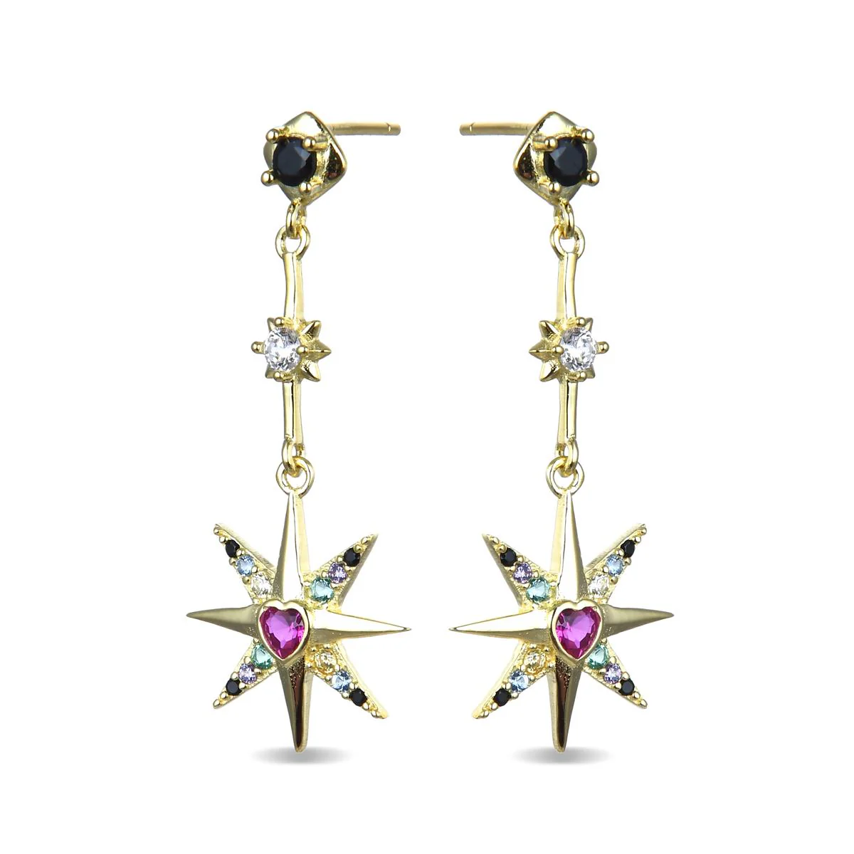 Pendientes Lingzia Plata De Ley 925 - Lingzia MULTICOLOR - Image 2
