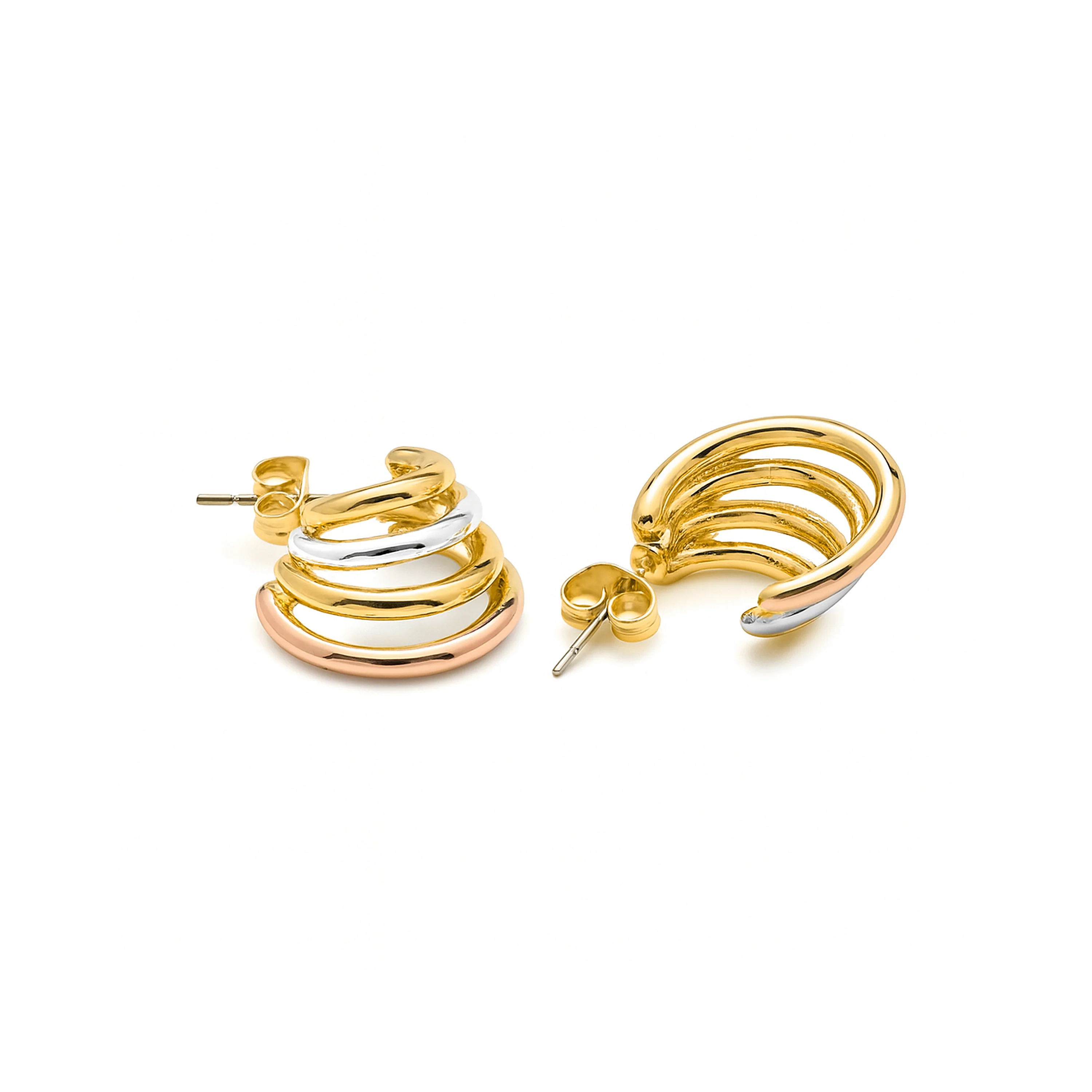 Pendientes acabado en oro amarillo 18k - Linley - Image 5