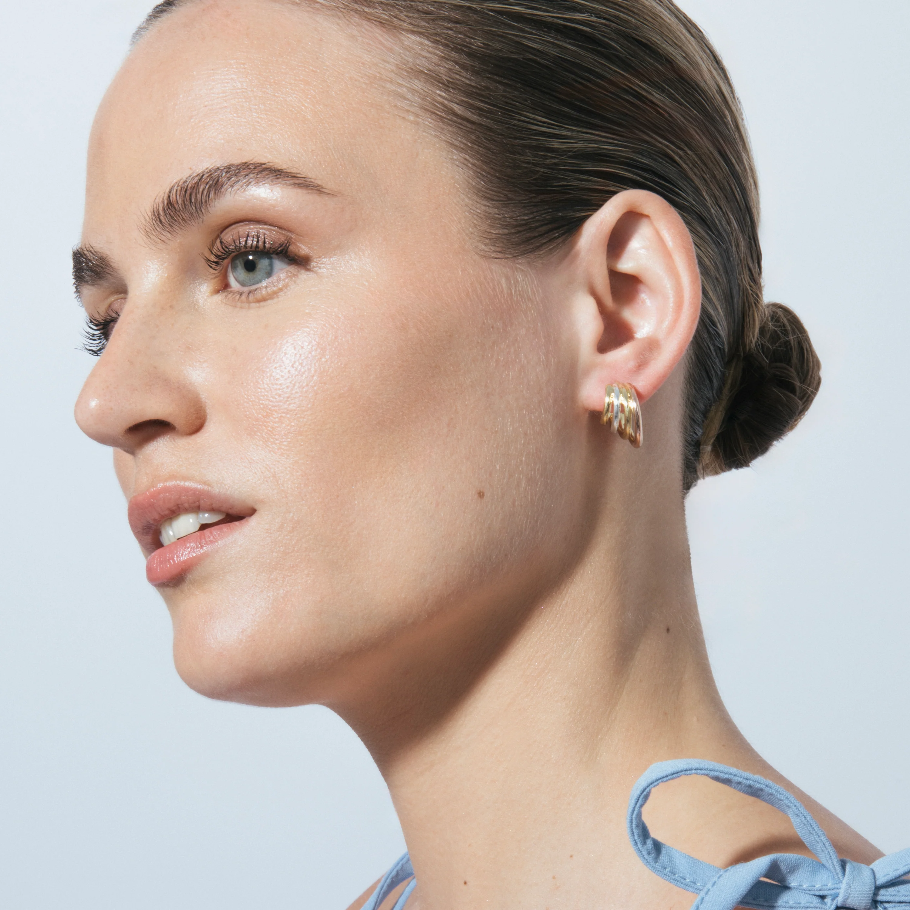 Pendientes acabado en oro amarillo 18k - Linley - Image 6