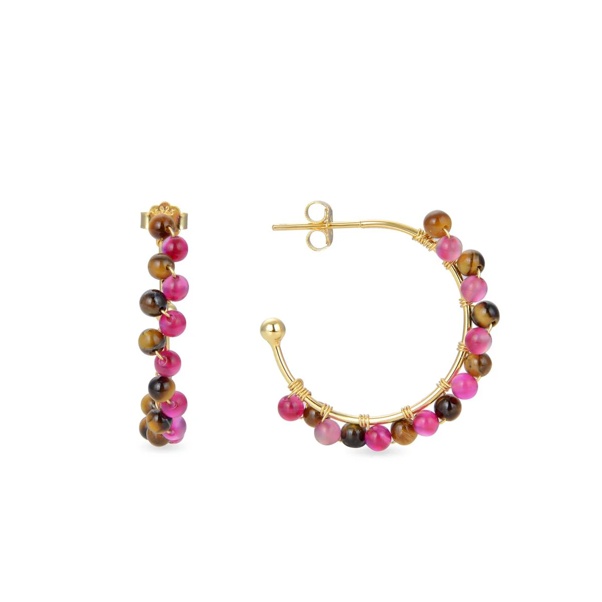 Pendientes Linly Plata De Ley 925 - Linly MARRON