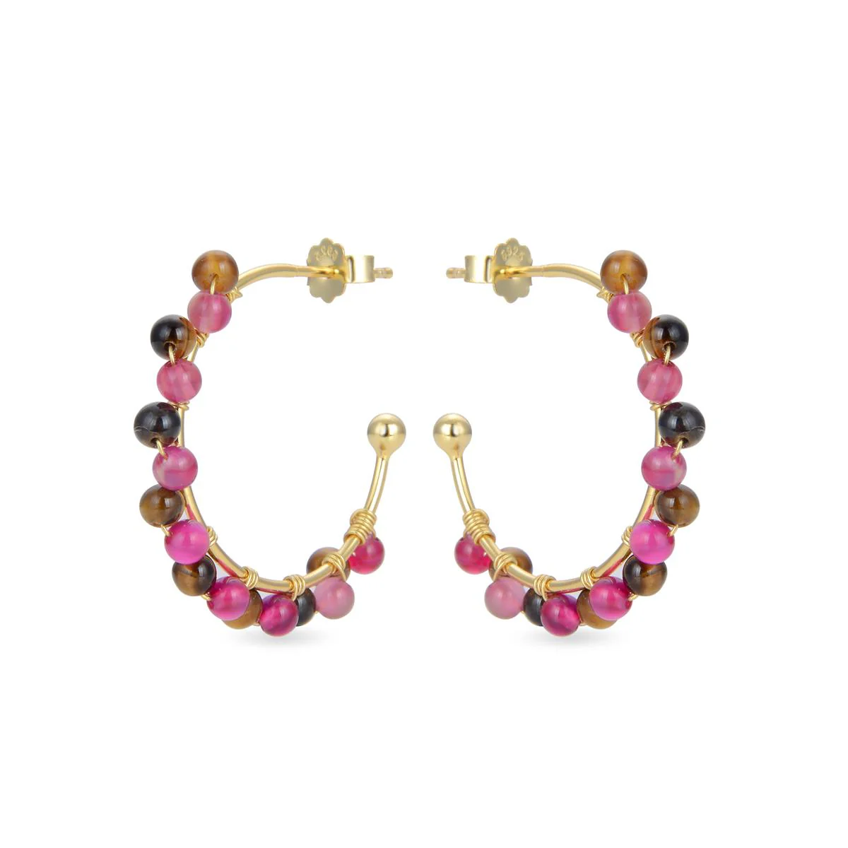 Pendientes Linly Plata De Ley 925 - Linly MARRON - Image 2