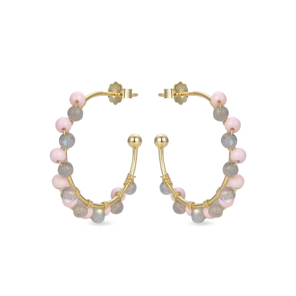 Pendientes Linly Plata De Ley 925 - Linly GRIS - Image 2