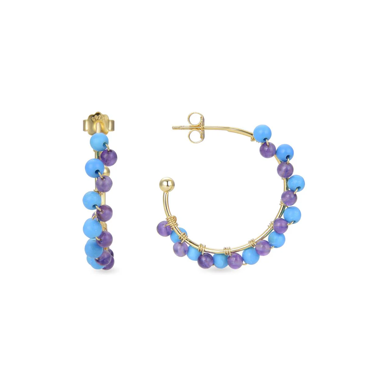 Pendientes Linly Plata De Ley 925 - Linly MORADO