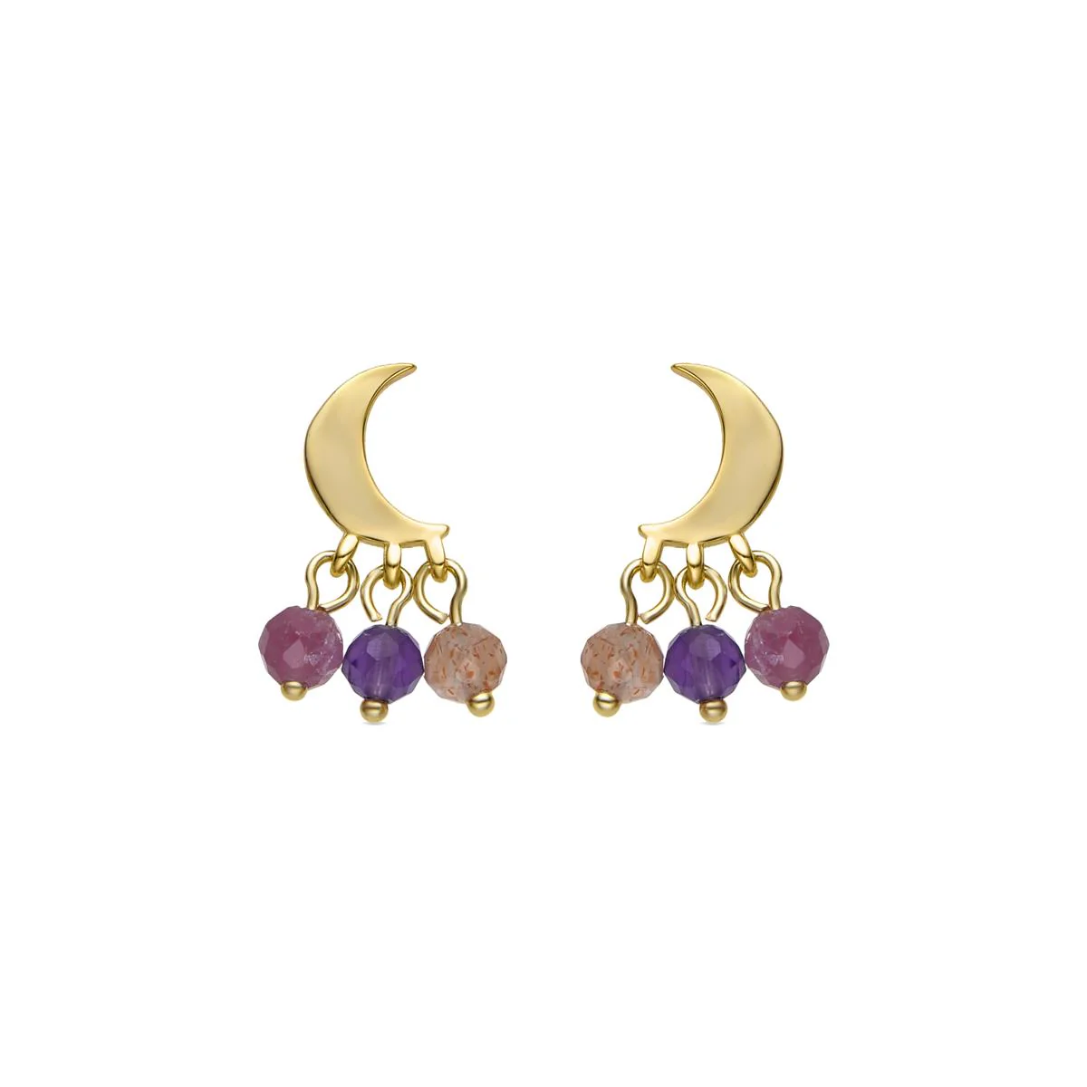 Pendientes Linshu Plata de Ley 925 - Linshu ROJO