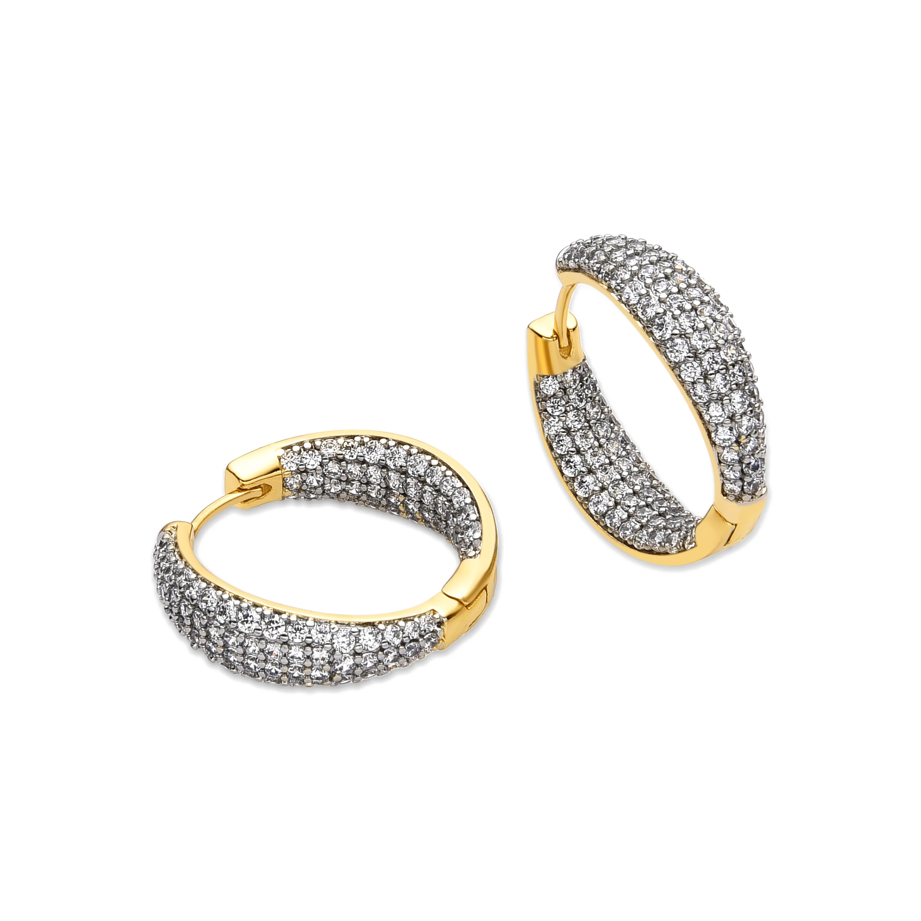 Pendientes con Circonita Brillante acabado oro 18k - Lioa - Image 4