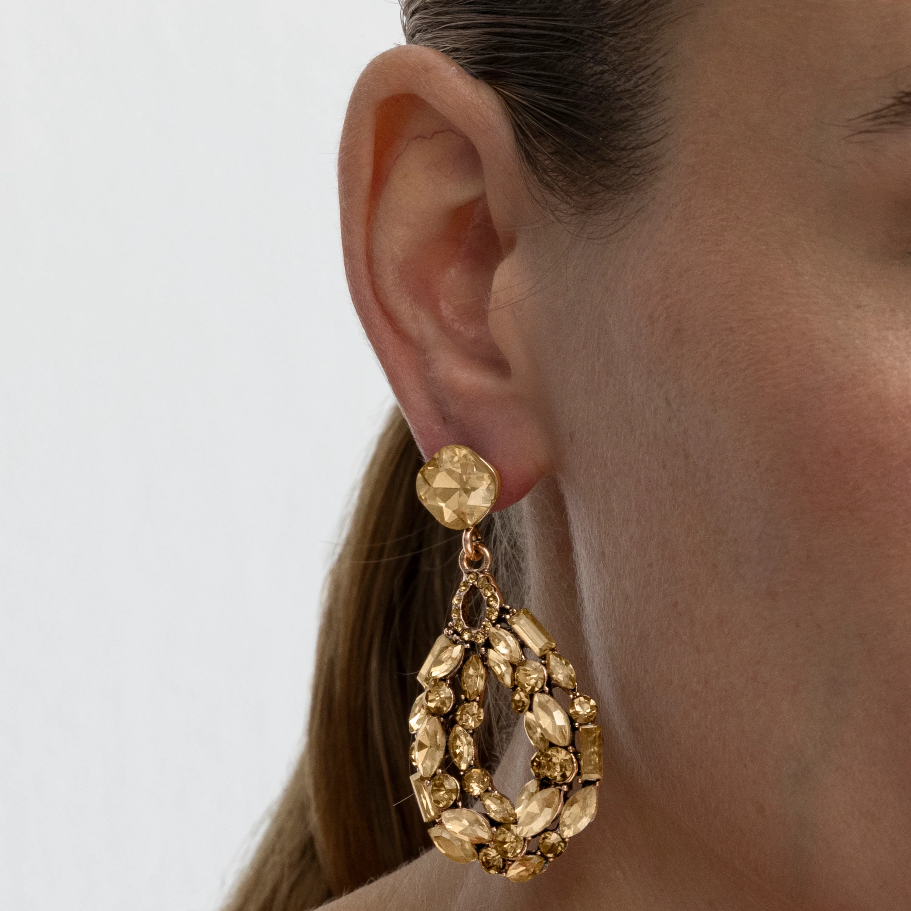 Pendientes con Cristal Multicolor acabado oro 18k - Liodas - Image 4