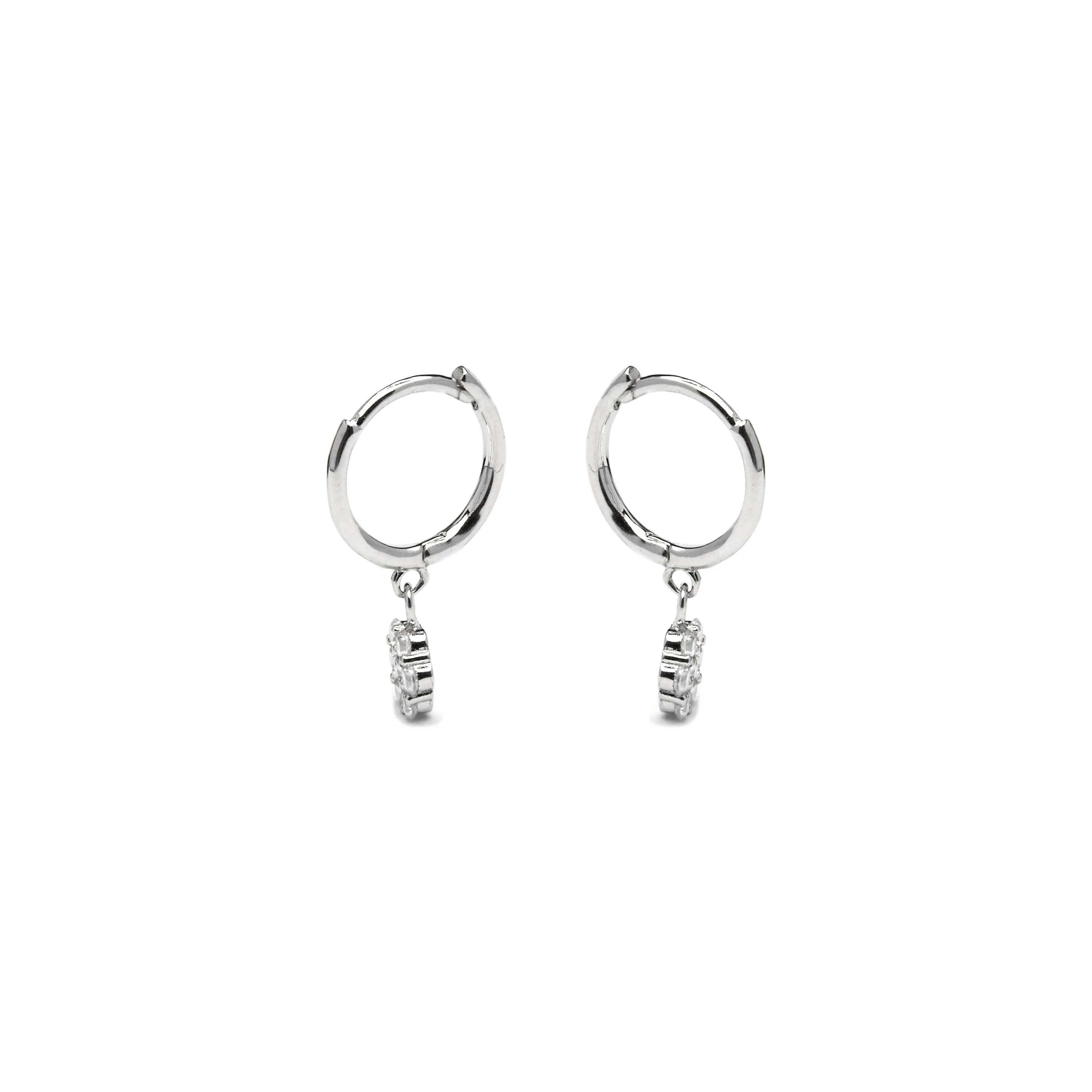 Pendientes de Plata de Ley 925 y Circonita Brillante acabados en rodio - Lipyo - Image 3