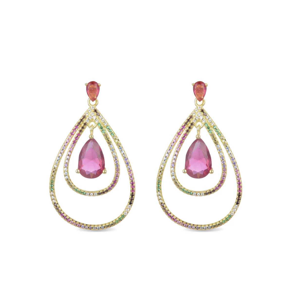 Pendientes Liri Plata De Ley 925 - Liri MULTICOLOR