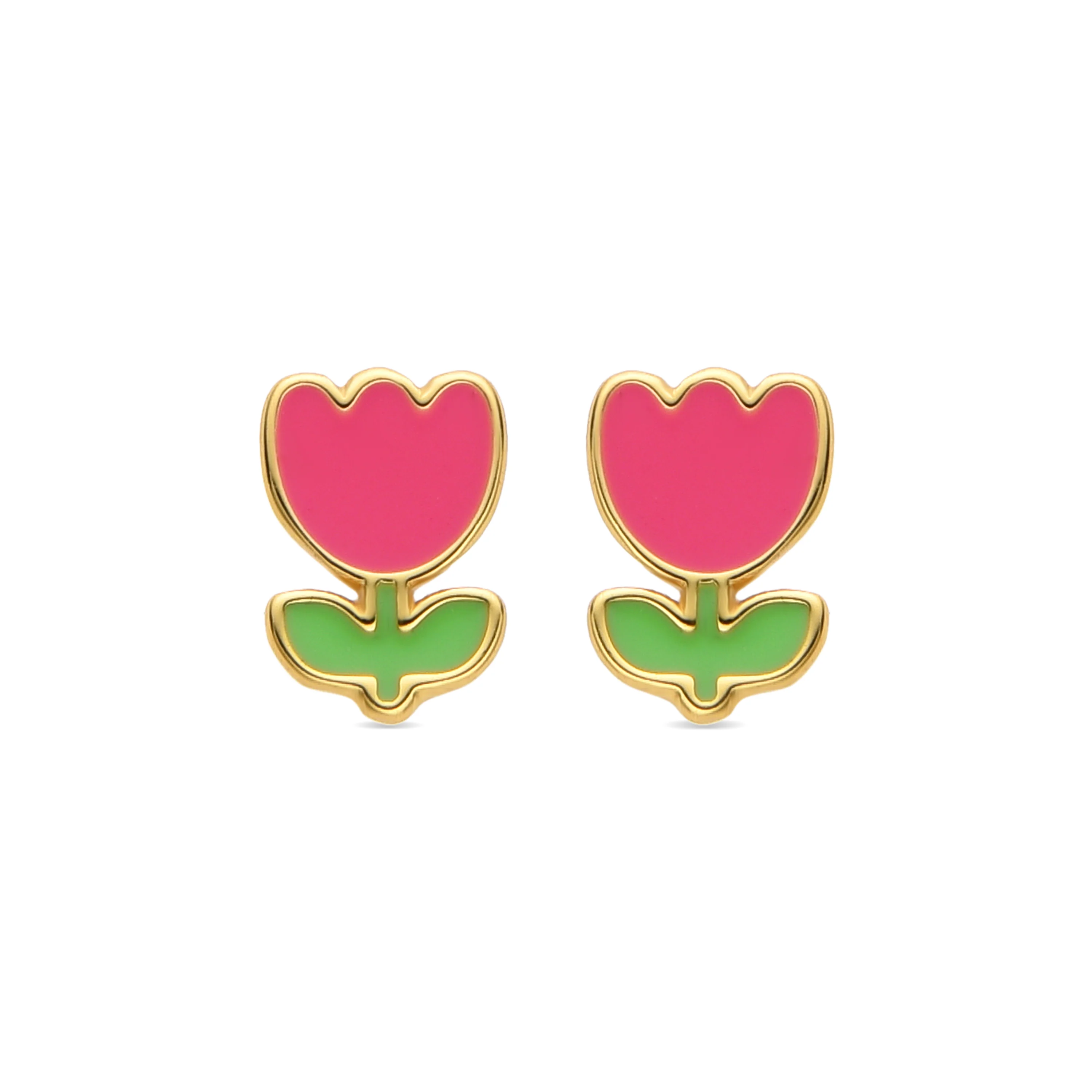 Pendientes de Plata de Ley 925 acabados en oro amarillo 18K - Liris