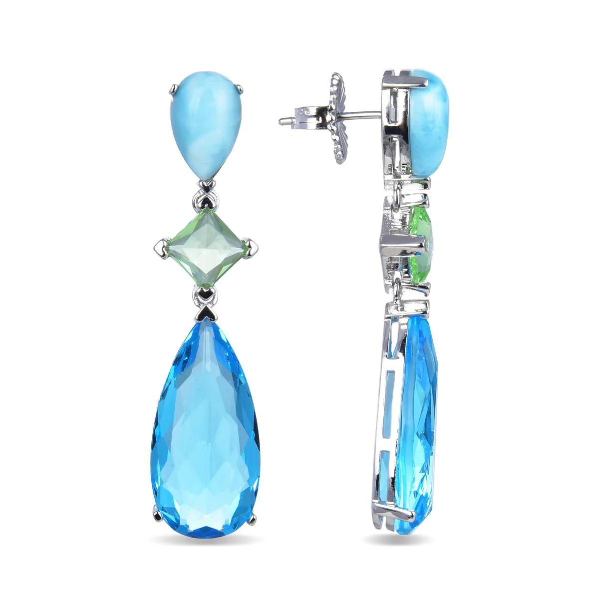 Pendientes Lisau Plata De Ley 925 - Lisau MULTICOLOR