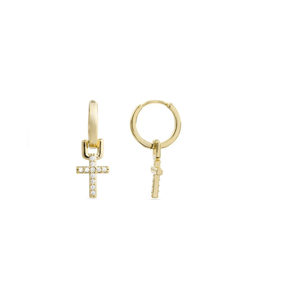 Pendientes Lizel acabados en oro 18k - Lizel BLANCO