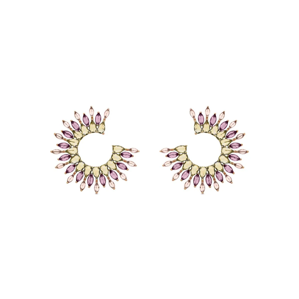 Pendientes Lkuo acabado oro 18k - Lkuo MULTICOLOR