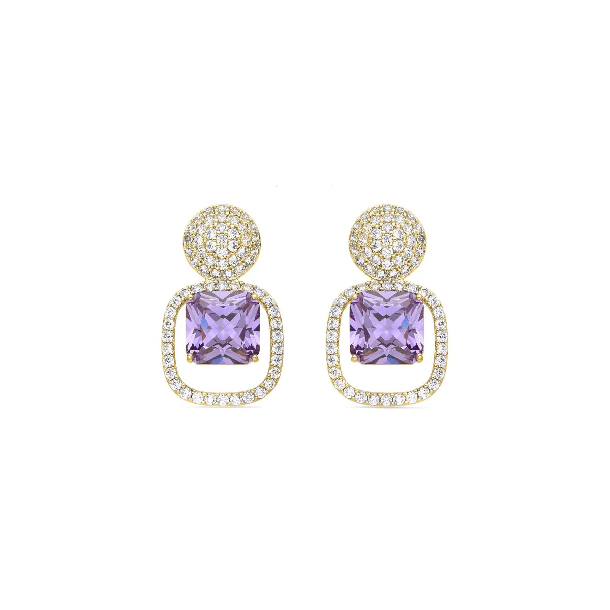 Pendientes Loika acabado oro 18k - Loika MORADO