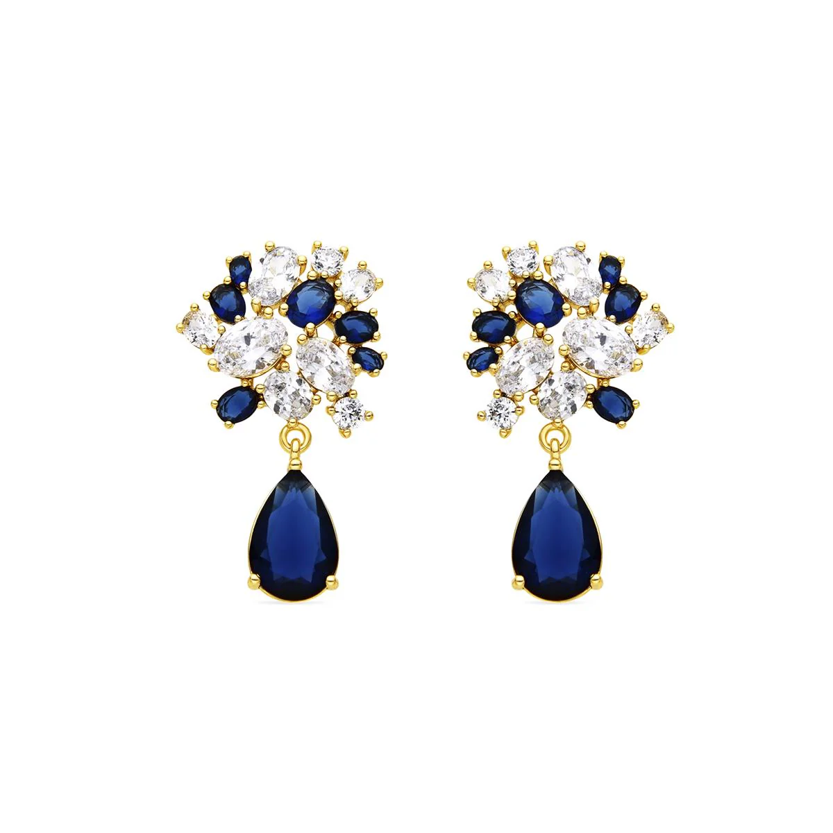 Pendientes Lorae acabado oro 18k - Lorae AZUL