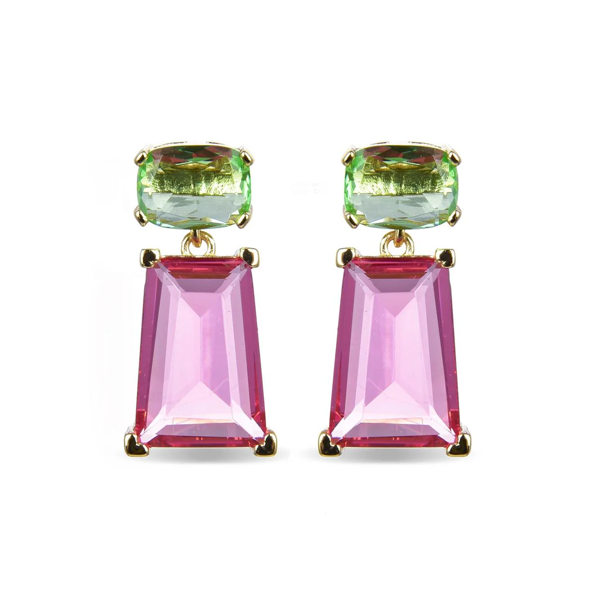 Pendientes Lory Plata De Ley 925 - Lory VERDE