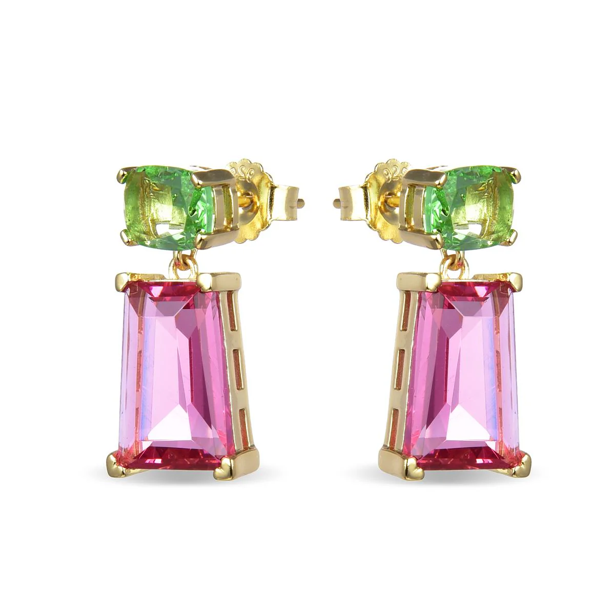 Pendientes Lory Plata De Ley 925 - Lory VERDE - Image 2