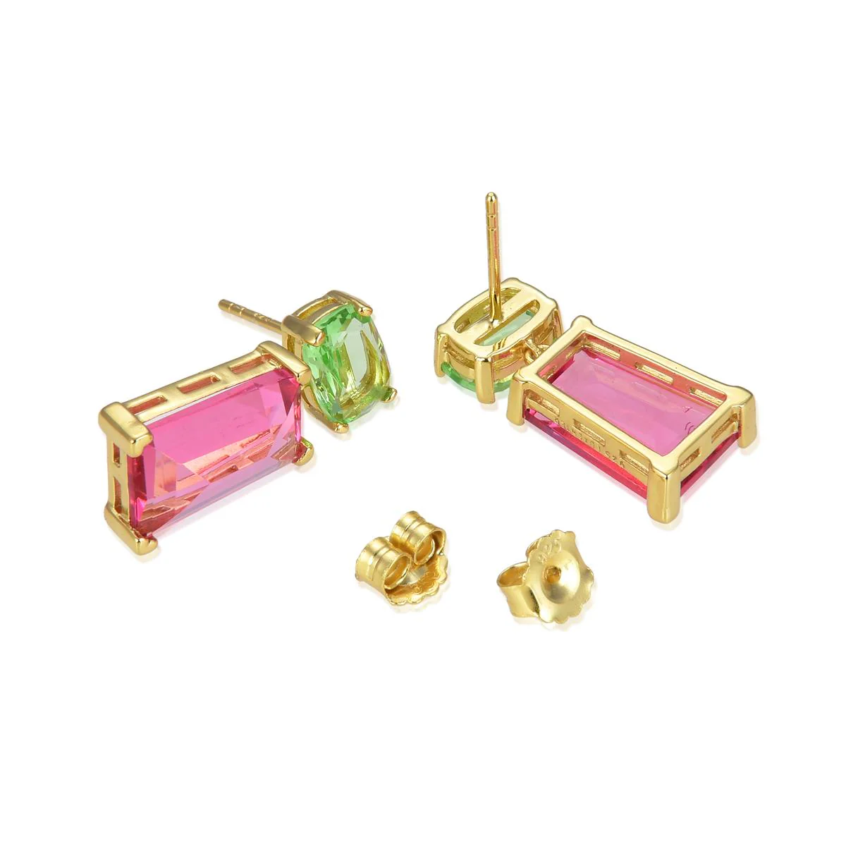 Pendientes Lory Plata De Ley 925 - Lory VERDE - Image 3