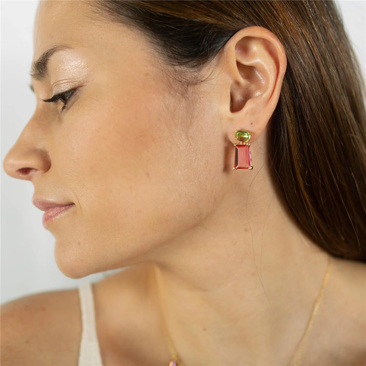 Pendientes Lory Plata De Ley 925 - Lory VERDE - Image 4