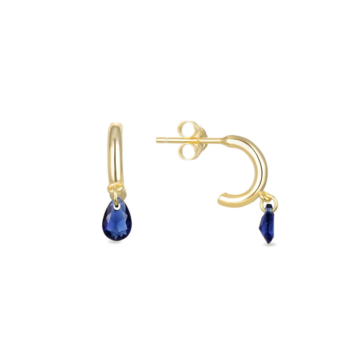 Pendientes Lukza Plata De Ley 925 - Lukza AZUL