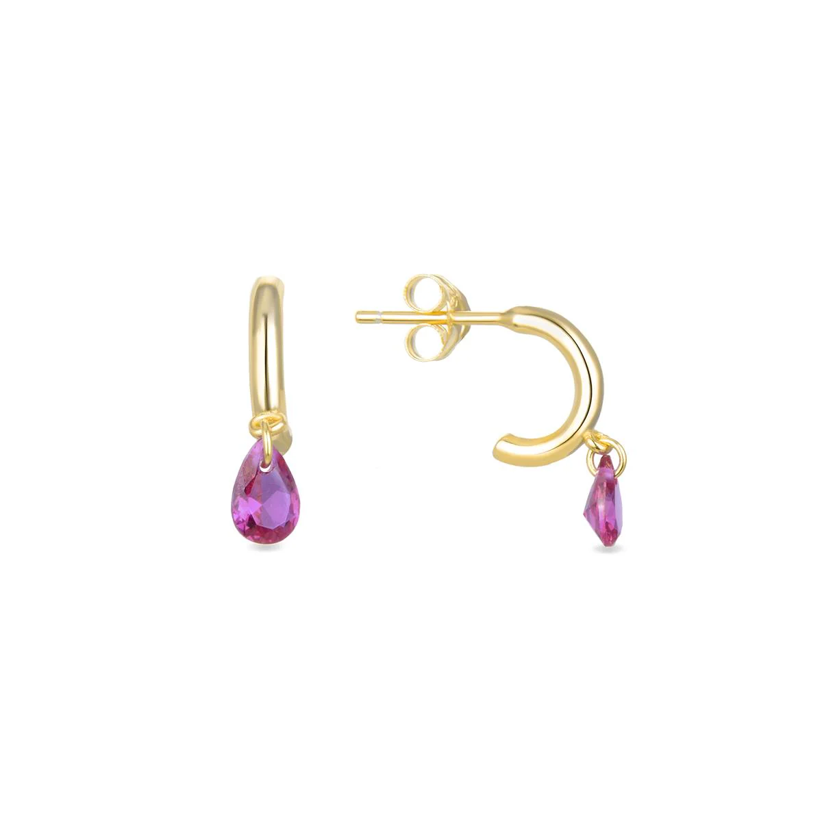 Pendientes Lukza Plata De Ley 925 - Lukza ROJO