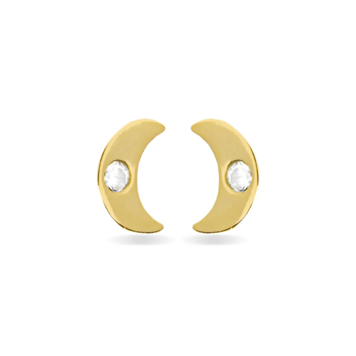 Pendientes Luna Plata De Ley 925 - Luna BLANCO