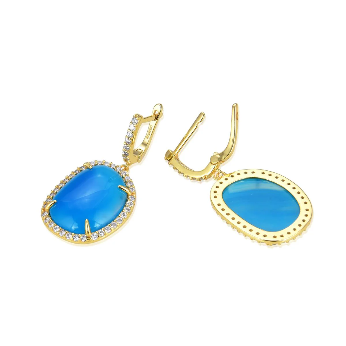 Pendientes Lushi Plata De Ley 925 - Lushi AZUL - Image 3