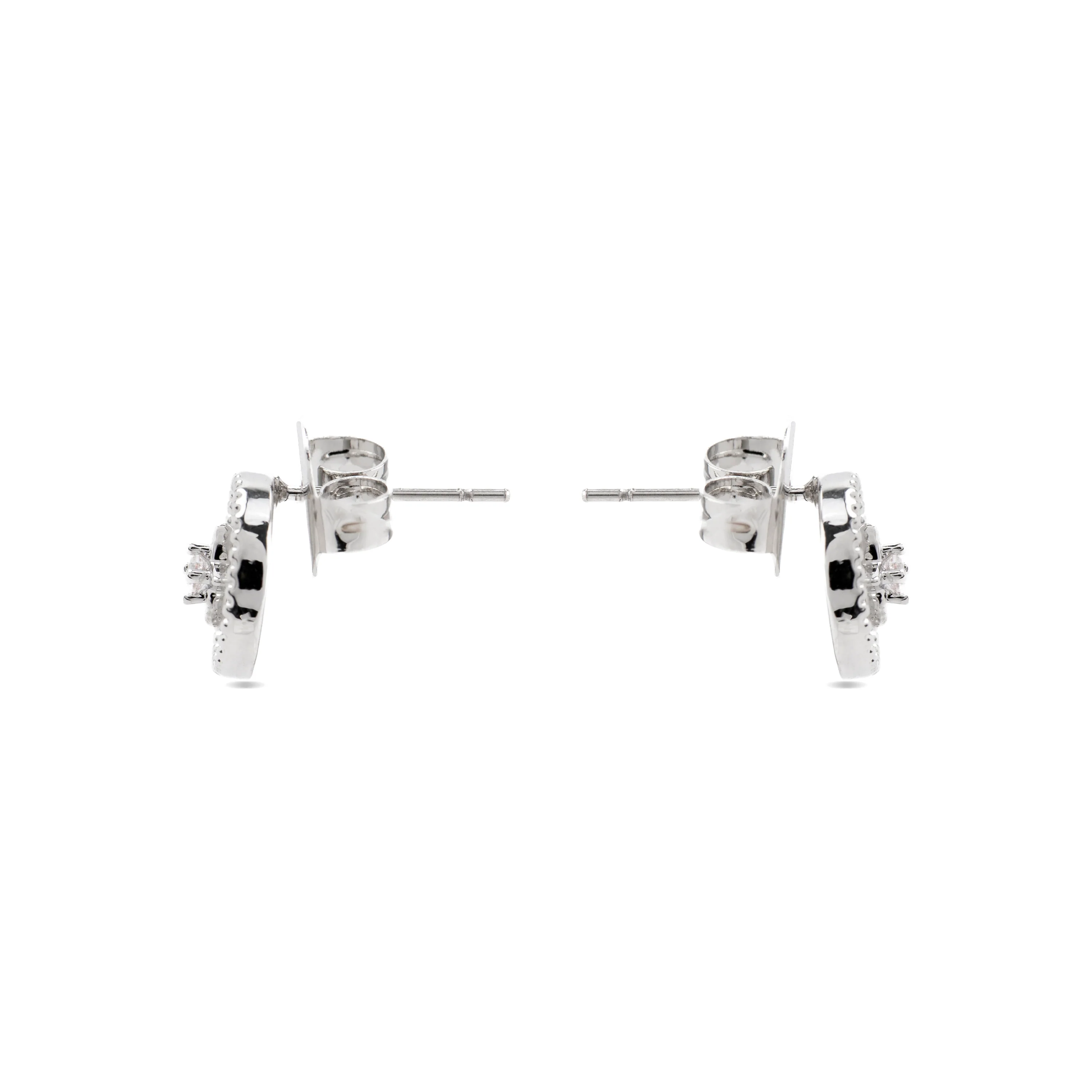 Pendientes con Madreperla Blanca acabado plata - Lymu - Image 3