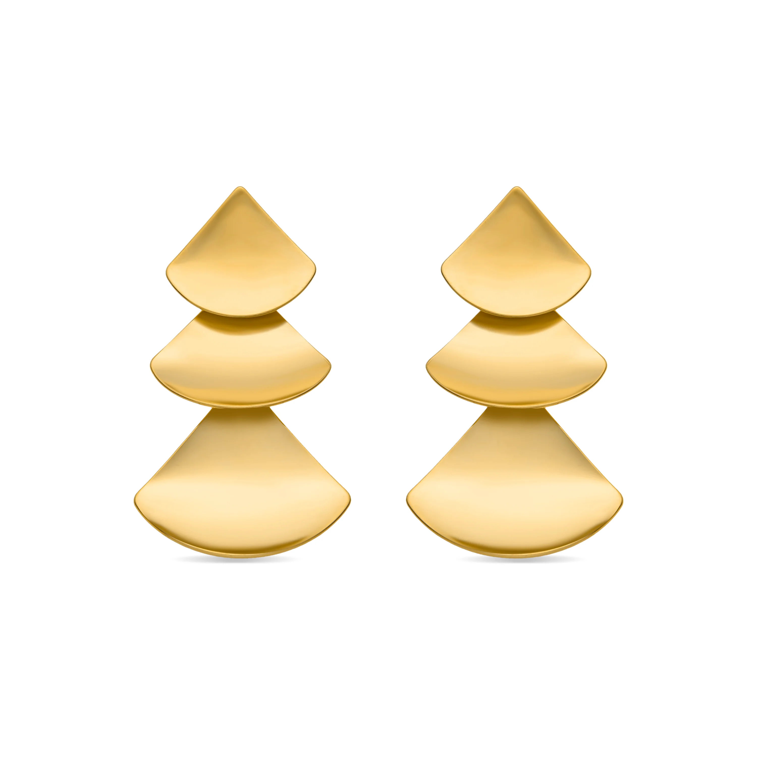Pendientes acabado oro 18k - Lyoda