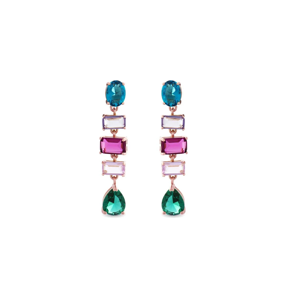 Pendientes Lyss Plata De Ley 925 - Lyss MULTICOLOR