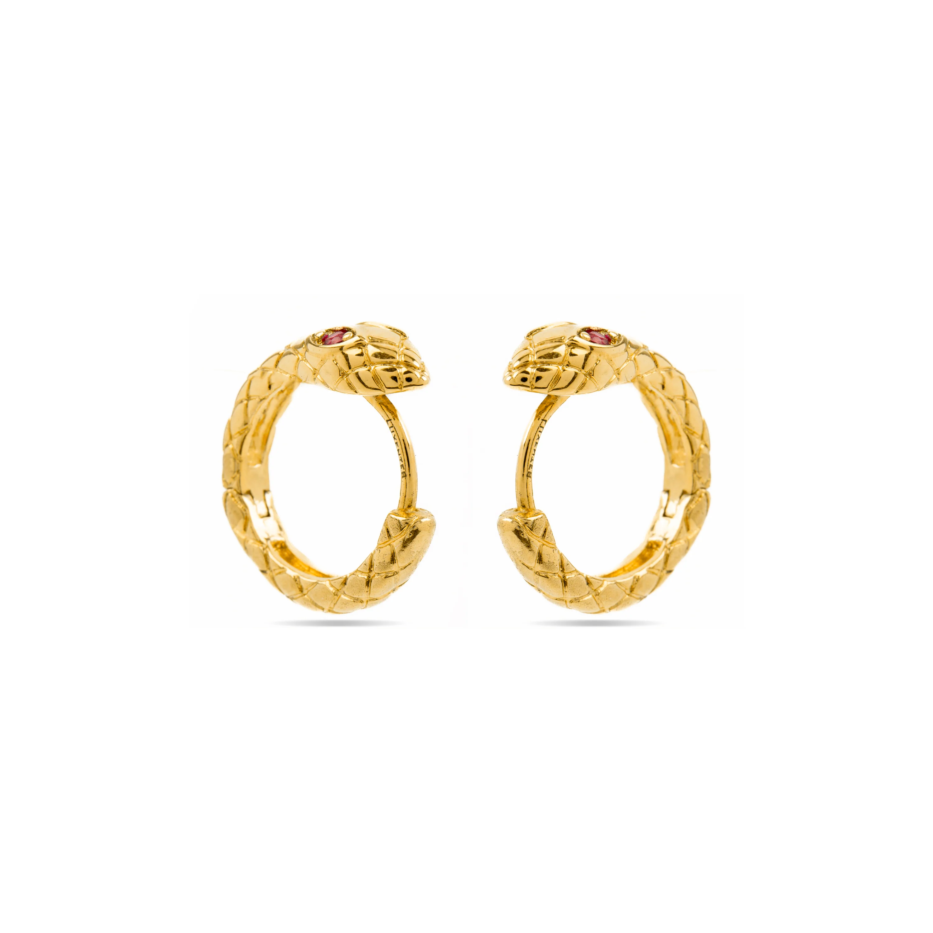 Pendientes de Circonita Rubí acabados en oro amarillo 18K - Madsi - Image 3