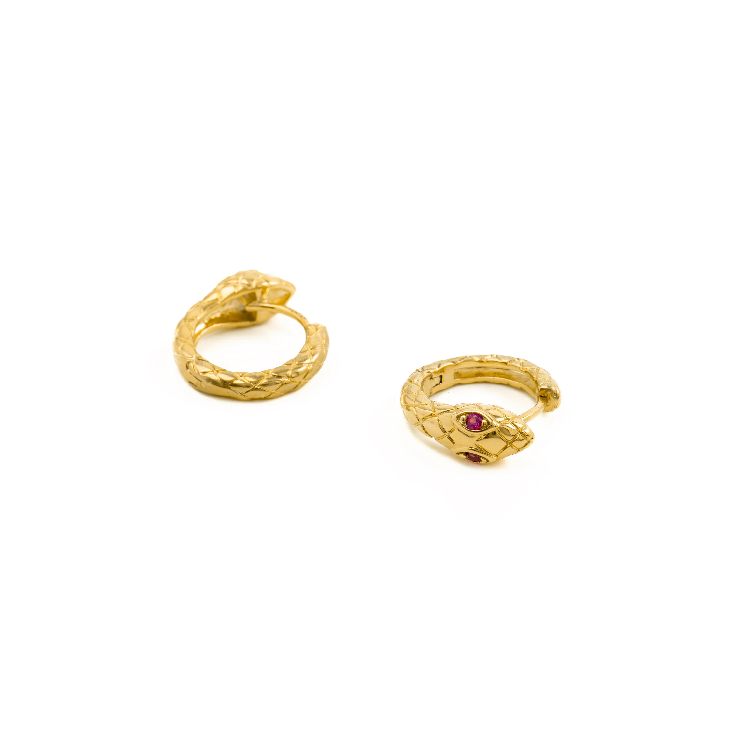 Pendientes de Circonita Rubí acabados en oro amarillo 18K - Madsi - Image 5