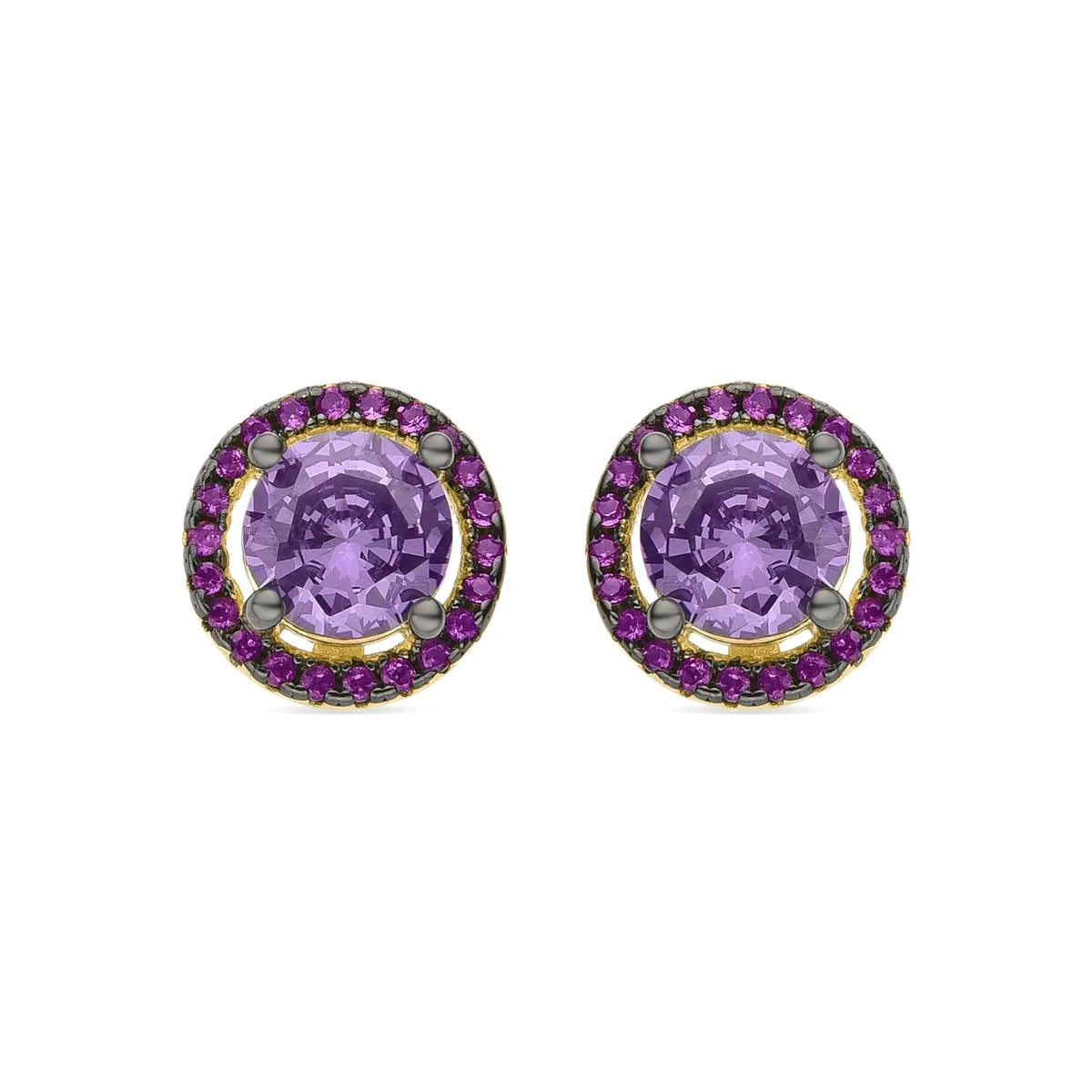 Pendientes Maesy Plata De Ley 925 - Maesy MORADO