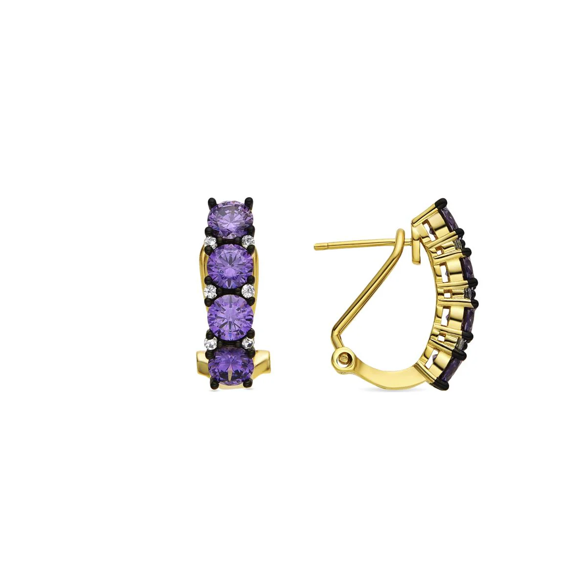 Pendientes Magaz Plata de Ley 925 - Magaz MORADO