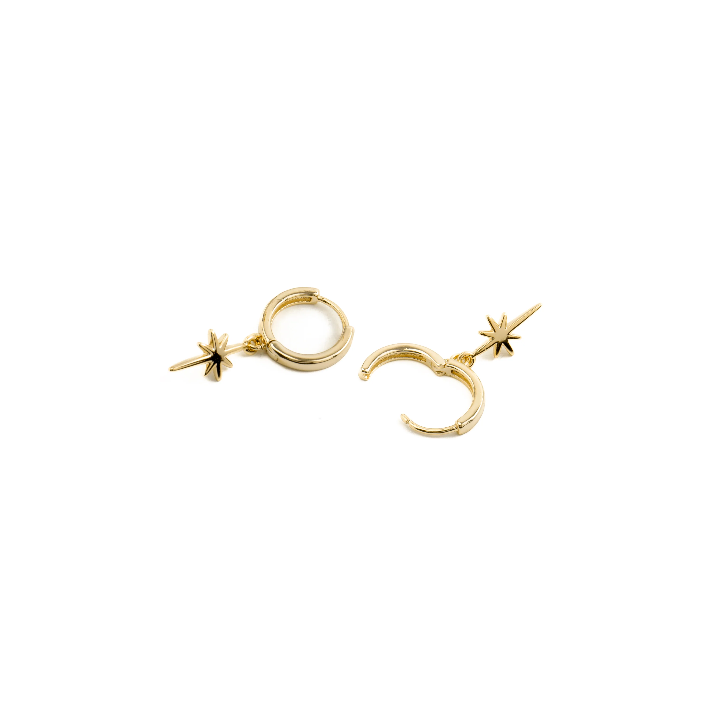 Pendientes de Circonita Brillante acabados en oro amarillo 18K - Mandra - Image 5