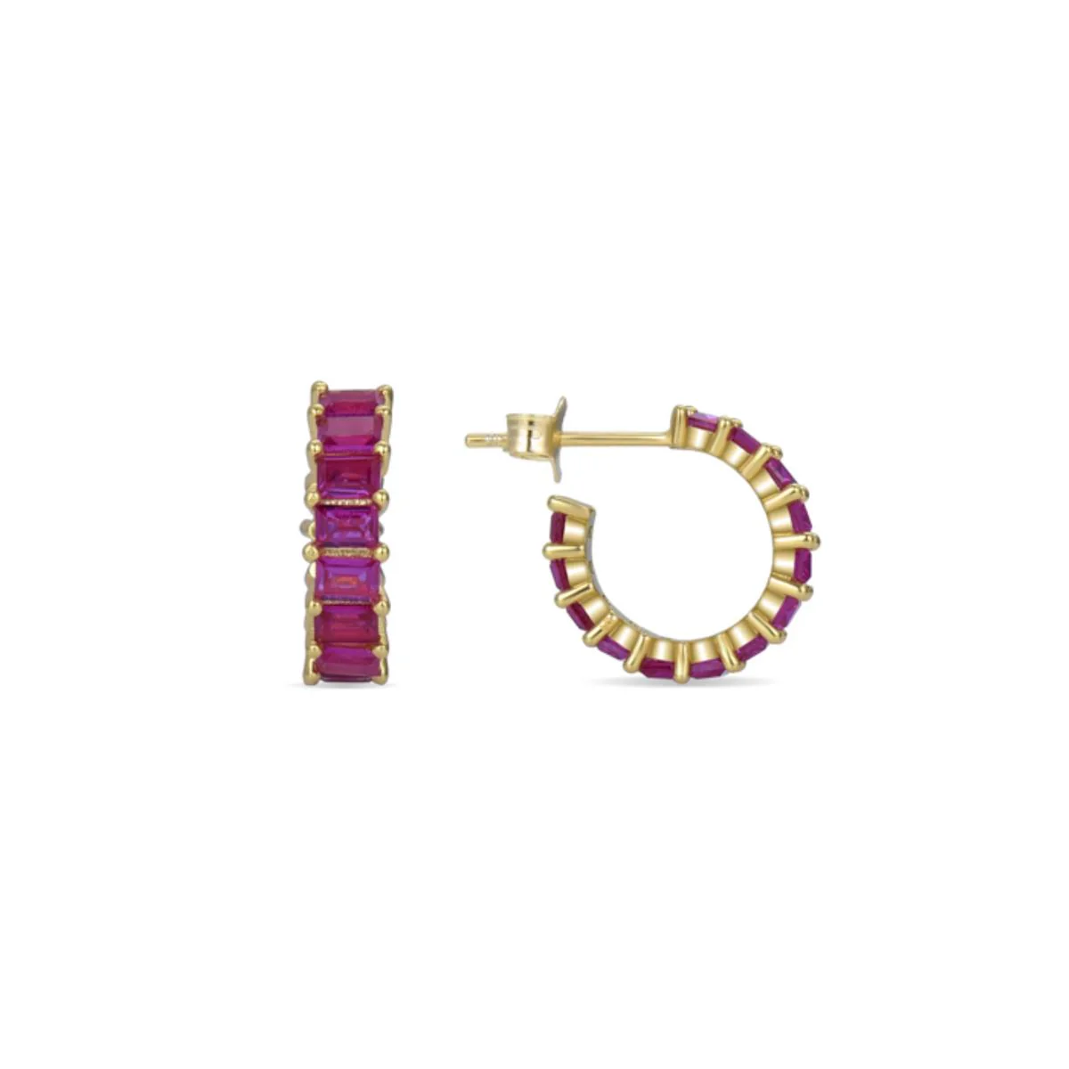 Pendientes Manme Plata De Ley 925 - Manme ROJO