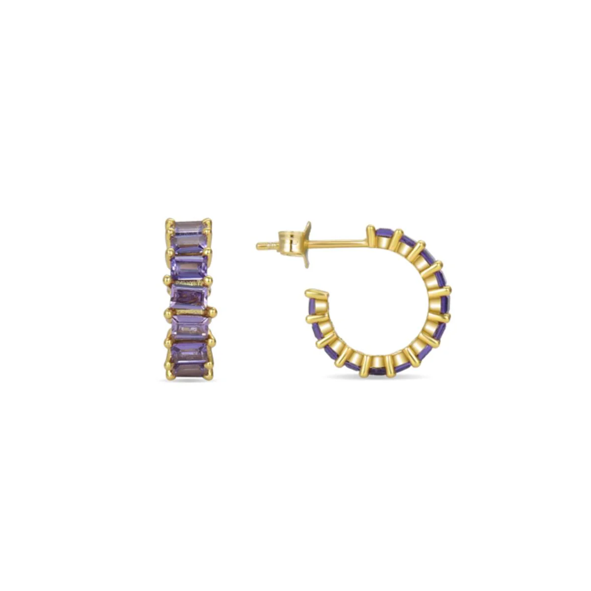 Pendientes Manme Plata De Ley 925 - Manme MORADO