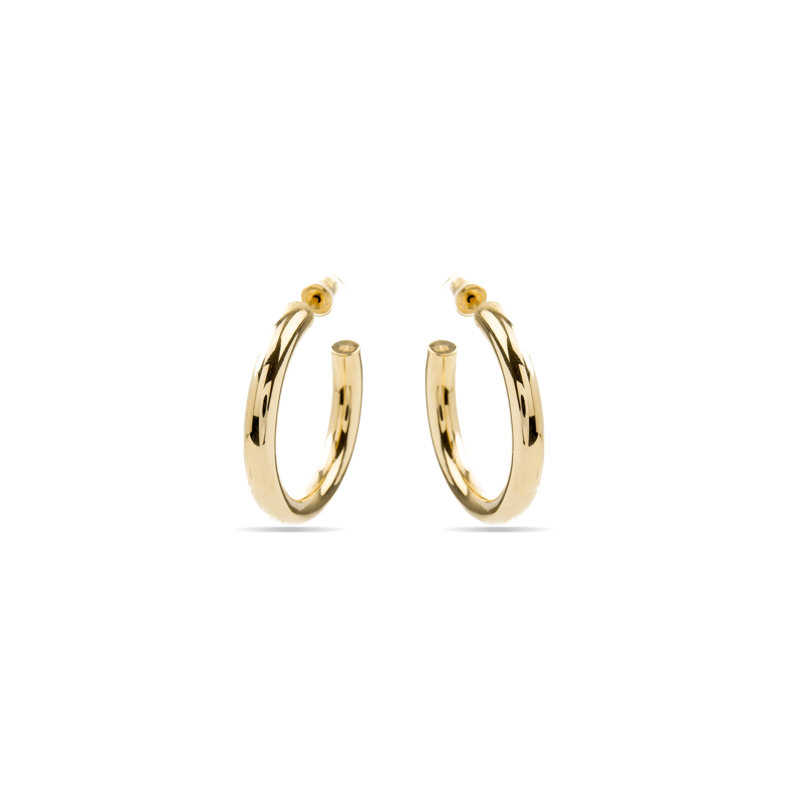 Pendientes de 35mm de diámetro acabado Oro Amarillo de 18K - Maret - Image 3