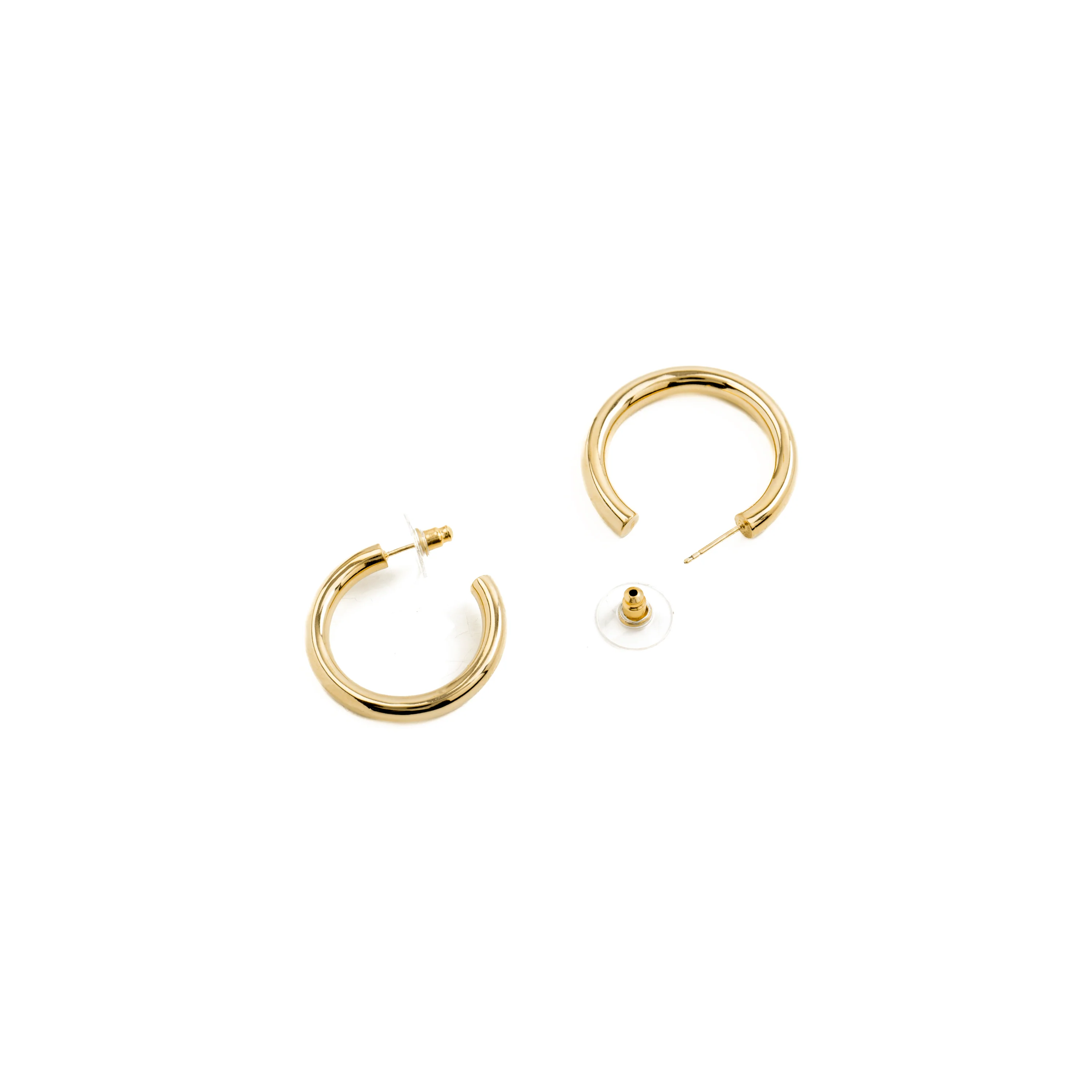 Pendientes de 35mm de diámetro acabado Oro Amarillo de 18K - Maret - Image 4