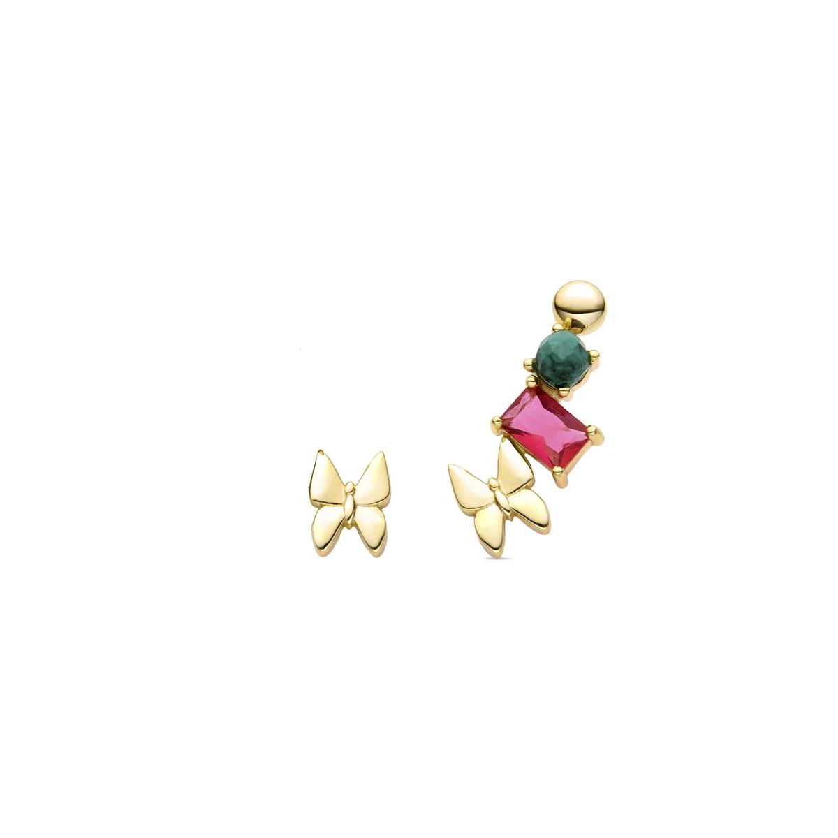 Pendientes Mariposa Plata de Ley 925 - Mariposa MULTICOLOR