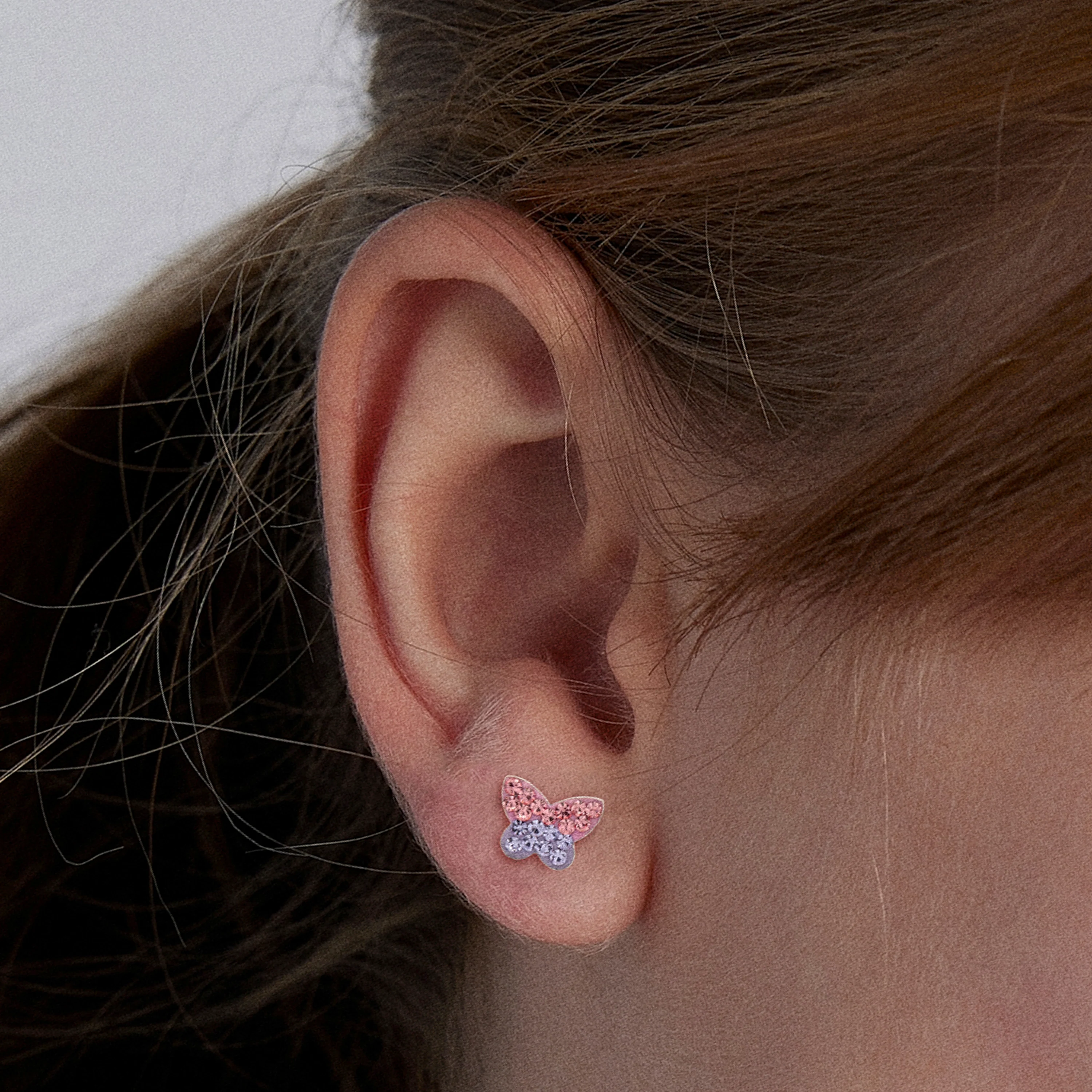 Pendientes de Plata de Ley 925 con Circonita Multicolor acabados en rodio - Mariposa - Image 4