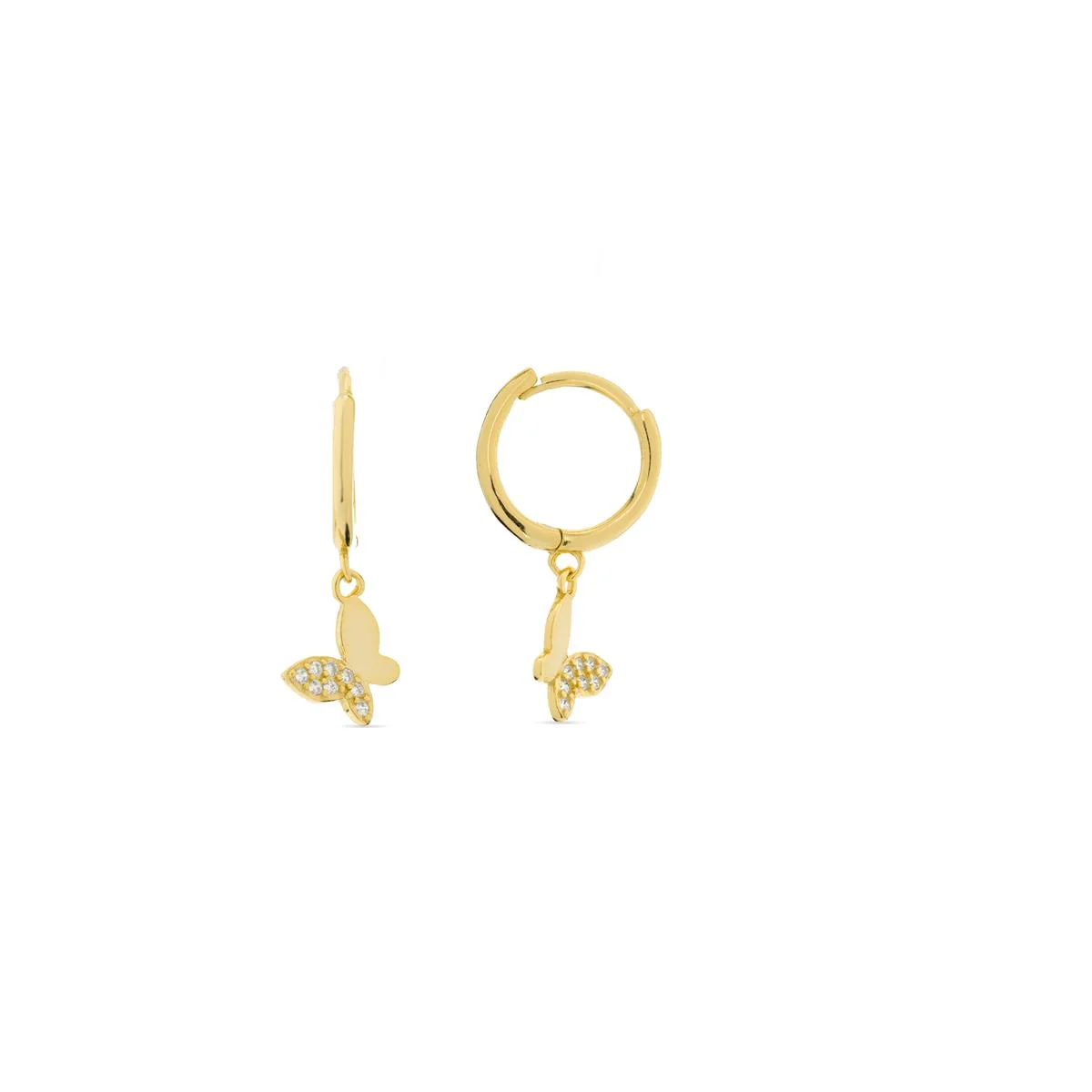 Pendientes Mariposa Plata de Ley 925 - Mariposa BLANCO