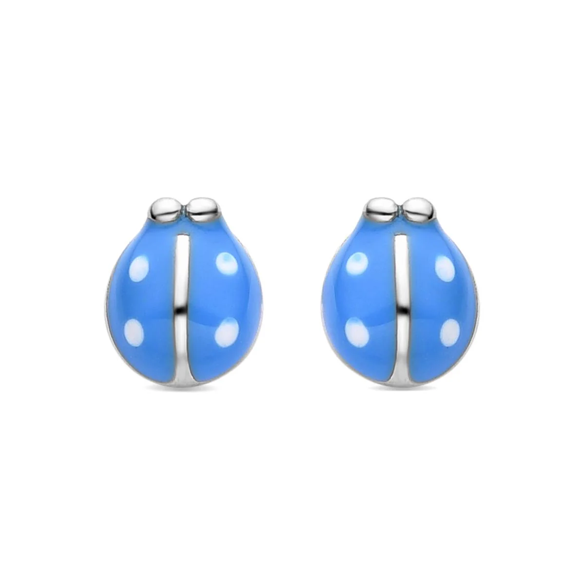 Pendientes Mariquita Plata De Ley 925 - Mariquita AZUL