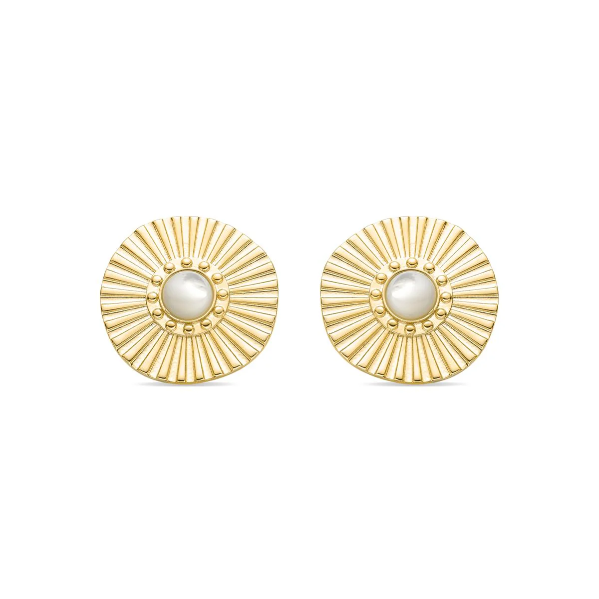 Pendientes Masha acabados en oro amarillo de 18k - Masha BLANCO