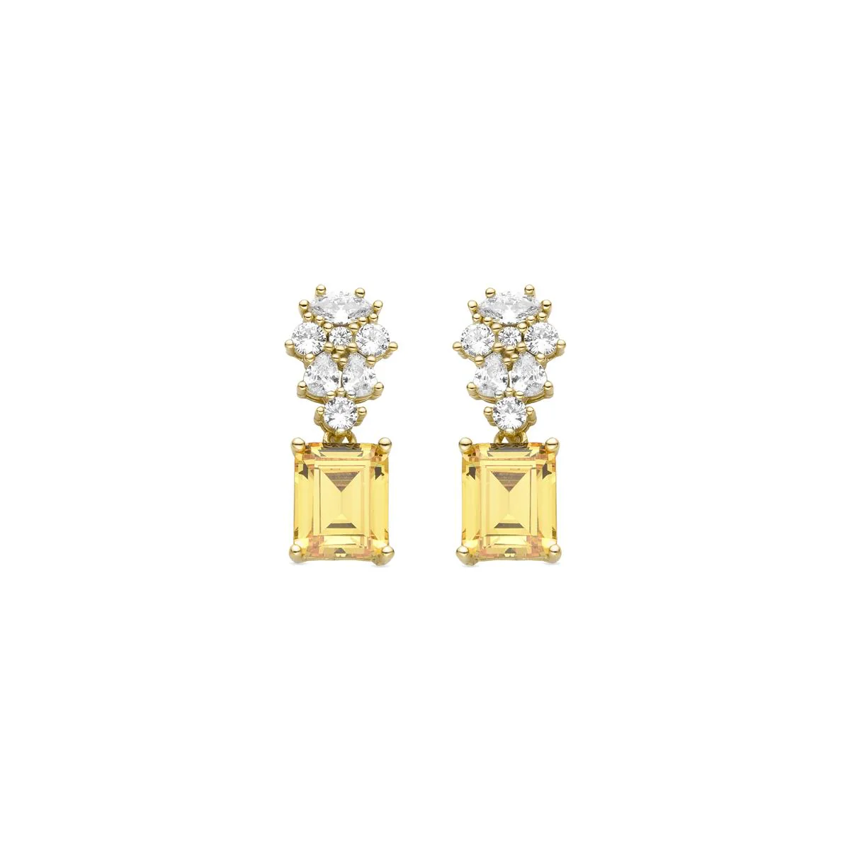 Pendientes Mashu Plata De Ley 925 - Mashu AMARILLO
