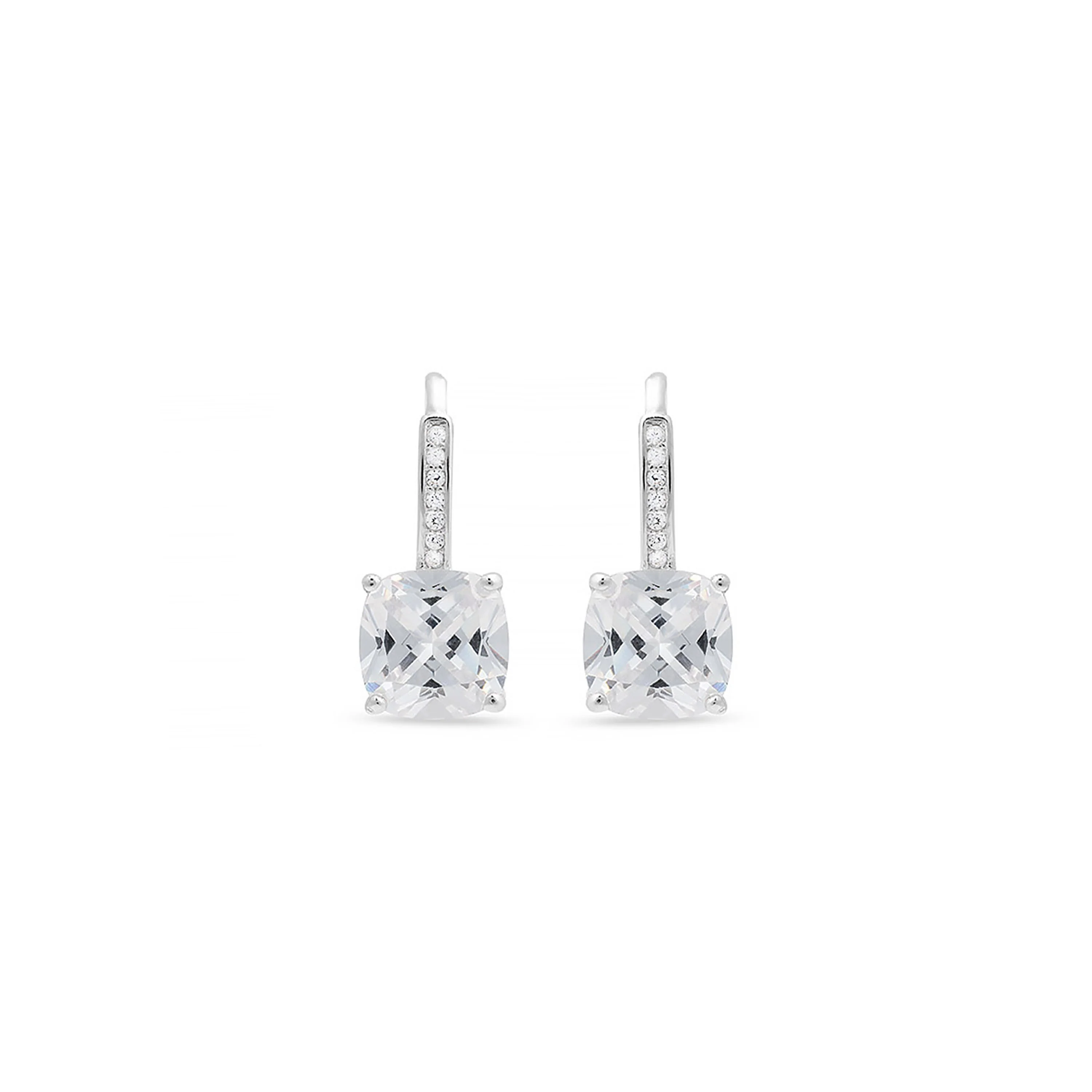 Pendientes de Plata de Ley 925 con Circonita Brillante acabados en rodio - Mathzi