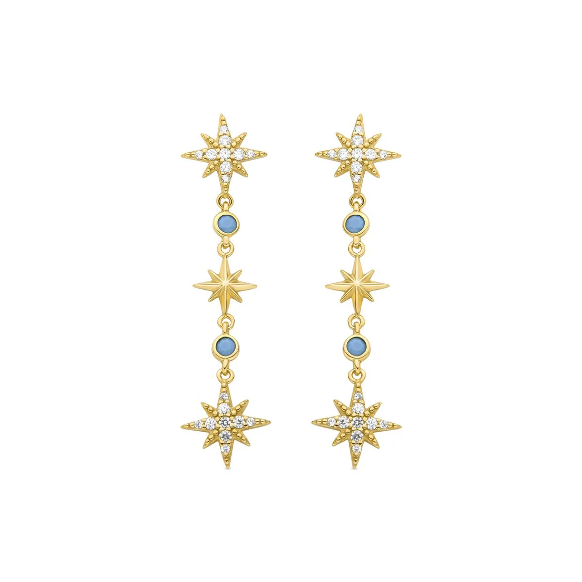 Pendientes Mayai Plata De Ley 925 - Mayai AZUL
