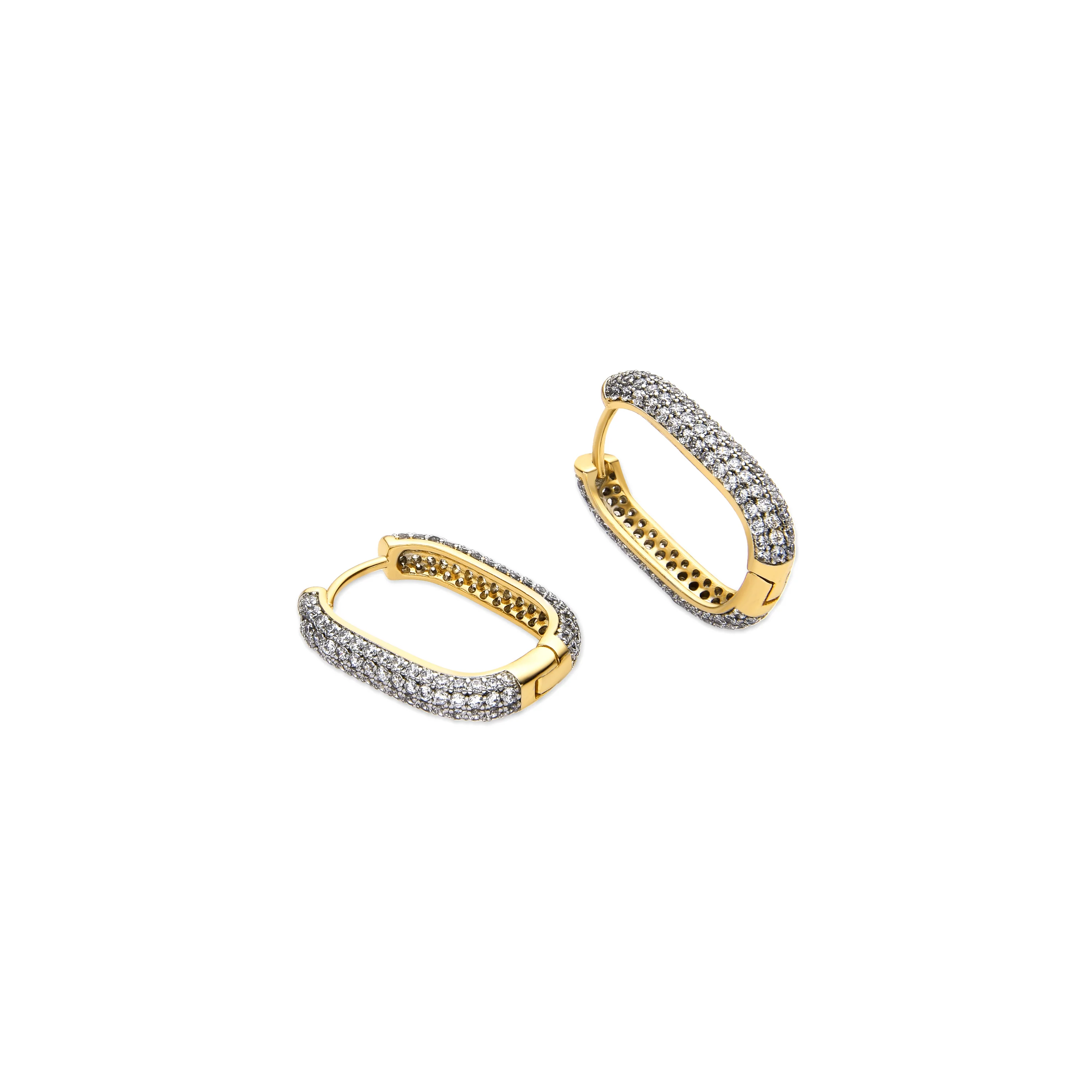 Pendientes con Circonita Brillante acabado oro 18k - Maykis - Image 4