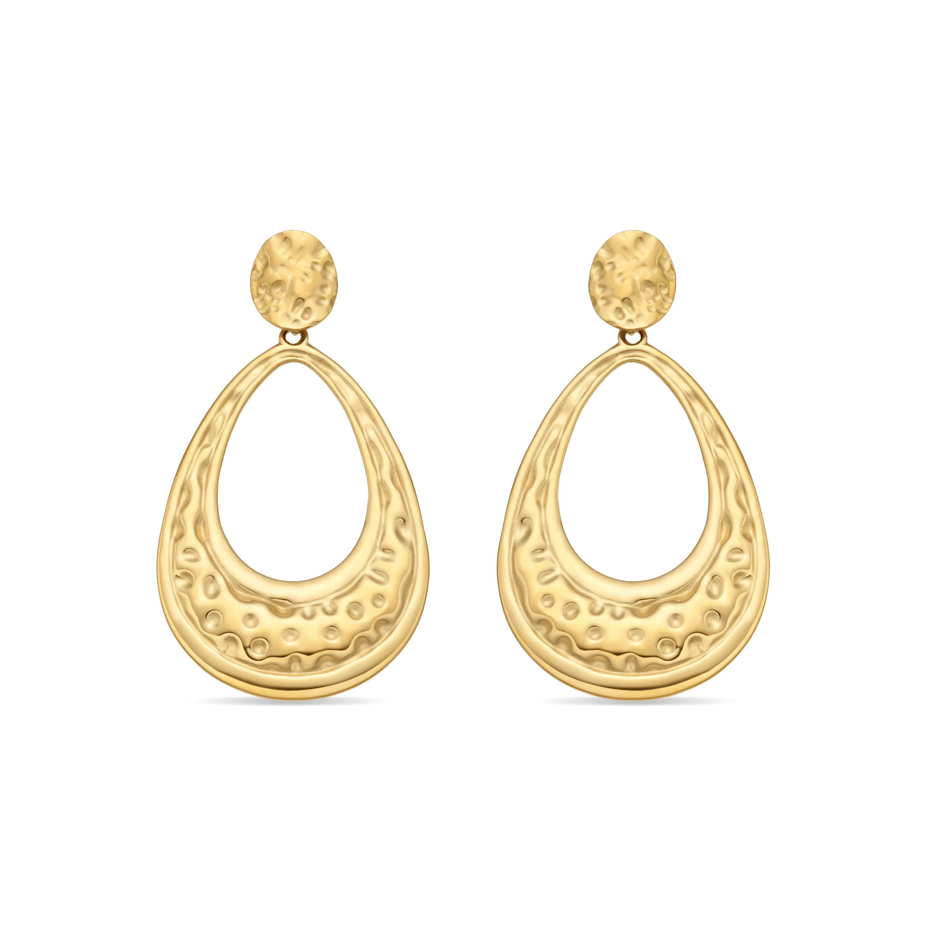 Pendientes acabado en oro amarillo 18k - Mayso